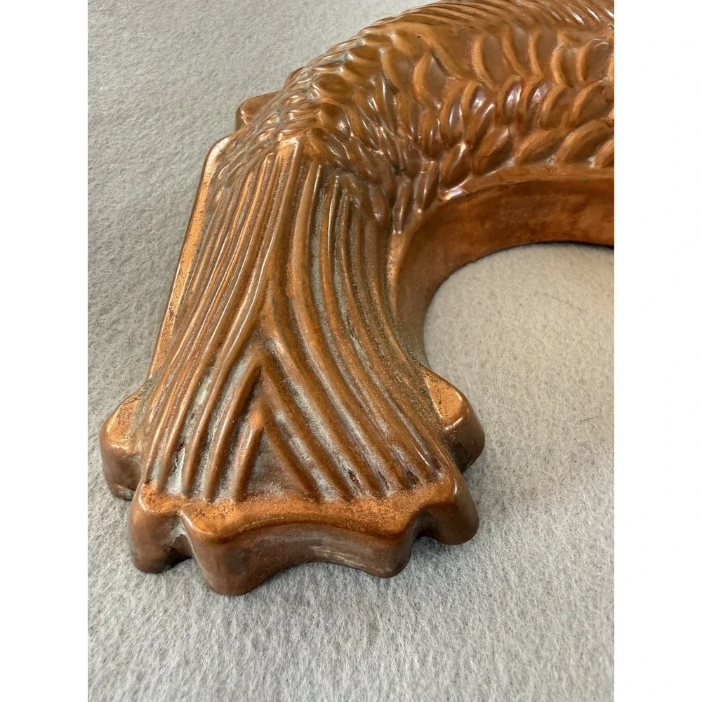 Vintage Made in England Copper Fish Mold Tin Lined 10